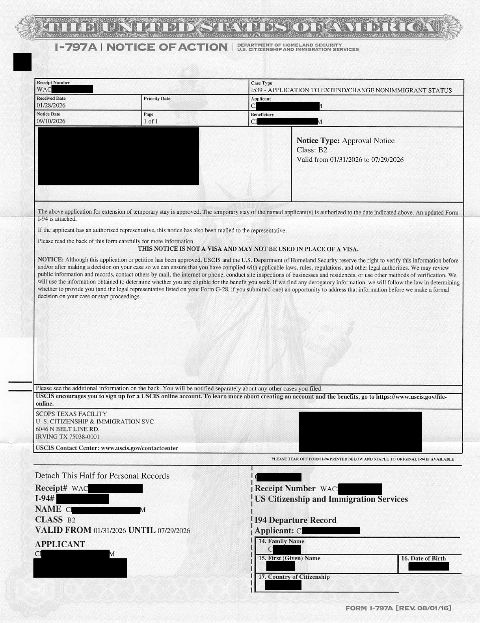 B2 extension approved